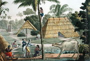 Naturalists question natives near Kupang, Timor, plate 7 from 'Le Costume Ancien et Moderne' - Felice Campi