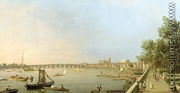 The Thames from the Terrace of Somerset House, looking upstream Towards Westminster and Whitehall, c.1750 - (Giovanni Antonio Canal) Canaletto