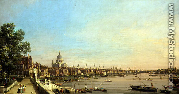 The Thames from the Terrace of Somerset House Looking Towards St. Paul