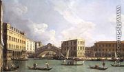 View of the Rialto Bridge, from the North, c.1734-35 - (Giovanni Antonio Canal) Canaletto
