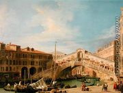 View of the Rialto at Venice - (Giovanni Antonio Canal) Canaletto