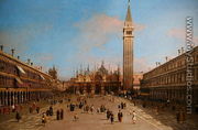 Piazza San Marco looking towards the Basilica di San Marco - (Giovanni Antonio Canal) Canaletto