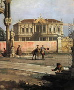 Detail of a Town House and a public square - (Giovanni Antonio Canal) Canaletto