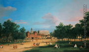 Old Horse Guards and the Banqueting Hall, Whitehall from St James's Park, 1749 - (Giovanni Antonio Canal) Canaletto