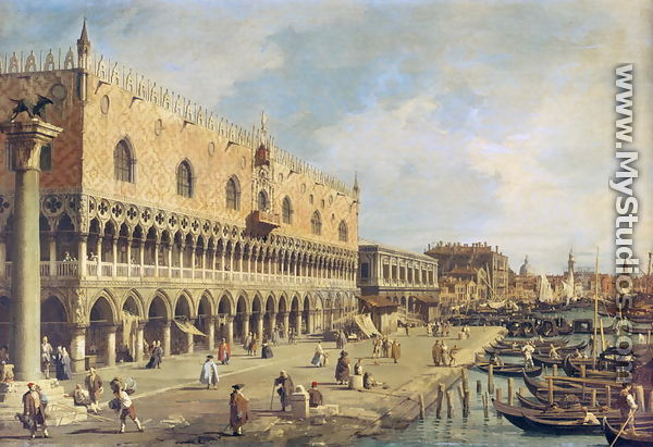 The Riva degli Schiavoni, Venice - (Giovanni Antonio Canal) Canaletto