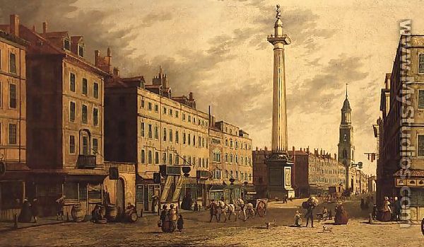 The Monument and Fish Street Hill, 1755 - (Giovanni Antonio Canal) Canaletto