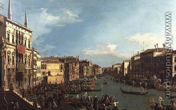 Venice- a Regatta on the Grand Canal - Studio of Canaletto, Antonio