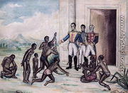 Liberation of Slaves by Simon Bolivar (1783-1830) - Fernandez Luis Cancino