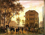 Boulevard Saint-Martin and the Theatre de l'Ambigu, 1830 - Guiseppe Canella