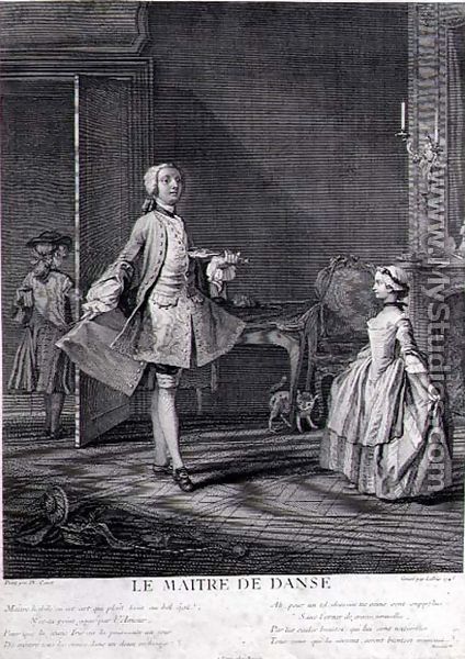 The Dancing Master, engraved by Jacques Philippe Le Bas (1707-83), 1745 - Philippe Canot