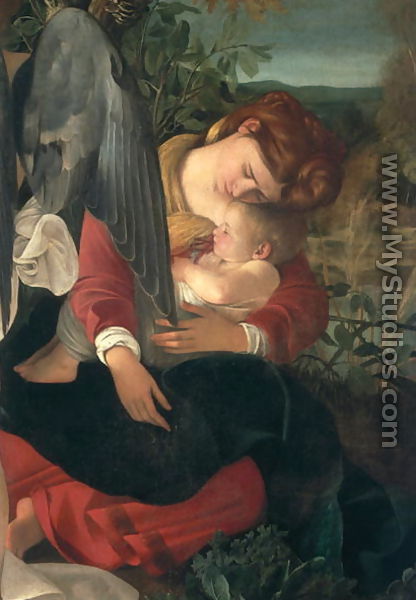 Rest during the flight into Egypt (detail-5) - (Michelangelo) Caravaggio