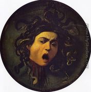 Medusa, painted on a leather jousting shield, c.1596-98 - (Michelangelo) Caravaggio