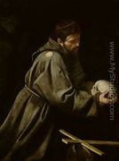 Saint Francis in Meditation - (Michelangelo) Caravaggio
