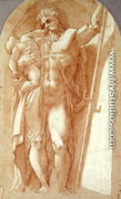 Saturn devouring one of his children - Polidoro Da Caravaggio (Caldara)