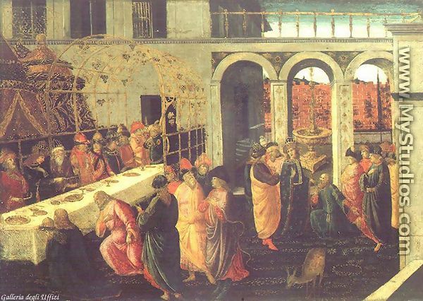 The Banquet of Ahasuerus - Jacopo Del Sellaio