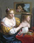 Girl with a Mirror (Allegory of Profane Love) - Paulus Moreelse
