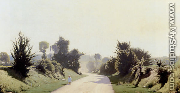 Child On A Country Road - Henri Taurel