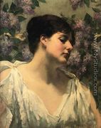 Under the Lilacs - James Carroll Beckwith