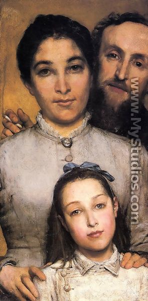 Portrait of Aime-Jules Dalou, his Wife and Daughter - Sir Lawrence Alma-Tadema