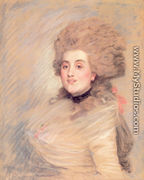 Portrait of an Actress in Eighteenth Century Dress - James Jacques Joseph Tissot