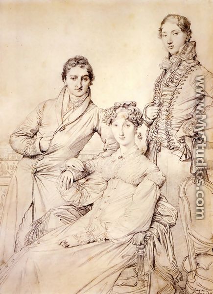 Jospeh Woodheda and his wife, born Harriet Comber, and her Brother, Henry George Wandesford Comber - Jean Auguste Dominique Ingres