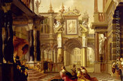 Solomon Receiving The Queen Of Sheba - Dirck Van Delen