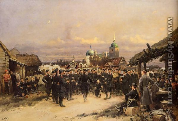 Chorus Of The Fourth Infantry Battalion At Tsarskoe Selo - Jean Baptiste Edouard Detaille