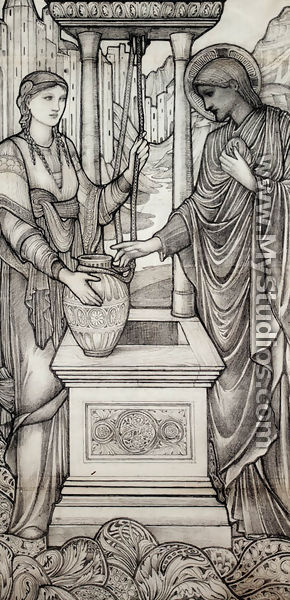 Christ And The Woman Of Samaria At The Well - Sir Edward Coley Burne-Jones