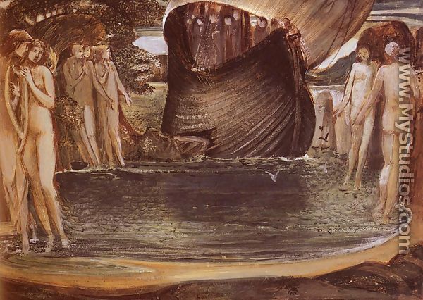 Design For "The Sirens" - Sir Edward Coley Burne-Jones