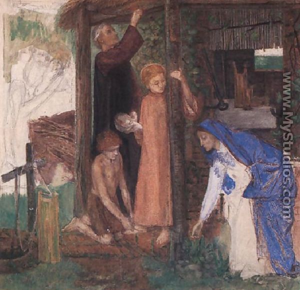The Passover in the Holy Family: Gathering Bitter Herbs - Dante Gabriel Rossetti