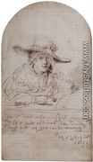 Saskia In A Straw Hat - Rembrandt Van Rijn