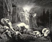 The Inferno, Canto 9, lines 87-89: To the gate/ He came, and with his wand touch’d it, whereat/ Open without impediment it flew. - Gustave Dore