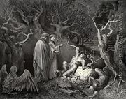 The Inferno, Canto 13, line 34: And straight the trunk exclaim’d: “Why pluck’st thou me?” - Gustave Dore