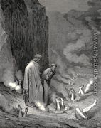 The Inferno, Canto 19, lines 10-11: There stood I like the friar, that doth shrive/ A wretch for murder doom’d - Gustave Dore
