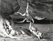 The Inferno, Canto 22, line 70: In pursuit/ He therefore sped, exclaiming; “Thou art caught.” - Gustave Dore