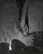 The Inferno, Canto 26, lines 46-49: The guide, who mark’d/ How I did gaze attentive, thus began:/ “Within these ardours are the spirits, each/ Swath’d in confining fire.” - Gustave Dore