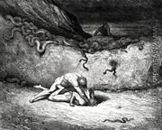 The Inferno, Canto 30, lines 33-34: “That sprite of air is Schicchi; in like mood/ Of random mischief vent he still his spite.” - Gustave Dore