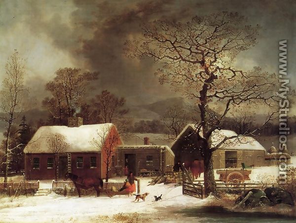 Winter Scene in New Haven - George Henry Durrie