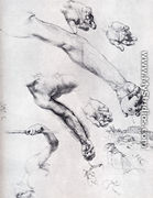 Three Studies From Nature For Adam's Arms In The 1504 - Albrecht Durer