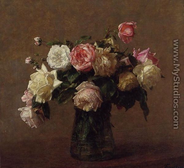 Bouquet of Roses - Ignace Henri Jean Fantin-Latour