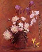 Bouquet of Peonies and Iris - Ignace Henri Jean Fantin-Latour