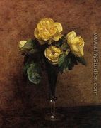 Fleurs: Roses Marechal Neil - Ignace Henri Jean Fantin-Latour