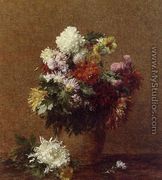Large Bouquet of Chrysanthemums - Ignace Henri Jean Fantin-Latour