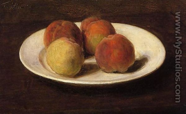 Still Life of Four Peaches - Ignace Henri Jean Fantin-Latour