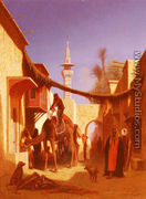 Street In Damascus and Street In Cairo: A Pair of Painting (Pic 2) - Charles Théodore Frère