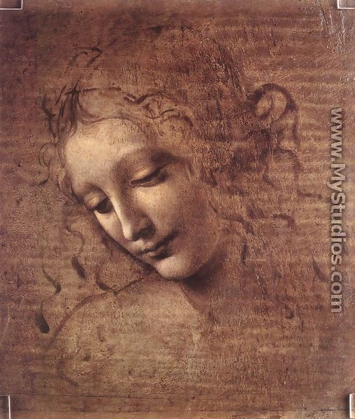 Female head (The Lady of the Dishevelled Hair) (or La Scapigliata) - Leonardo Da Vinci