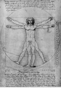 Vitruvian Man, Study of proportions, from Vitruvius's De Architectura - Leonardo Da Vinci