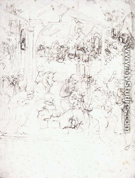 Design for the Adoration of the Magi - Leonardo Da Vinci