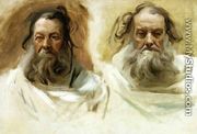 Study for Two Heads for Boston Mural 'The Prophets' - John Singer Sargent