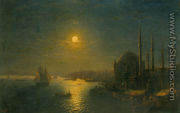 A Moonlit View of the Bosphorus - Ivan Konstantinovich Aivazovsky